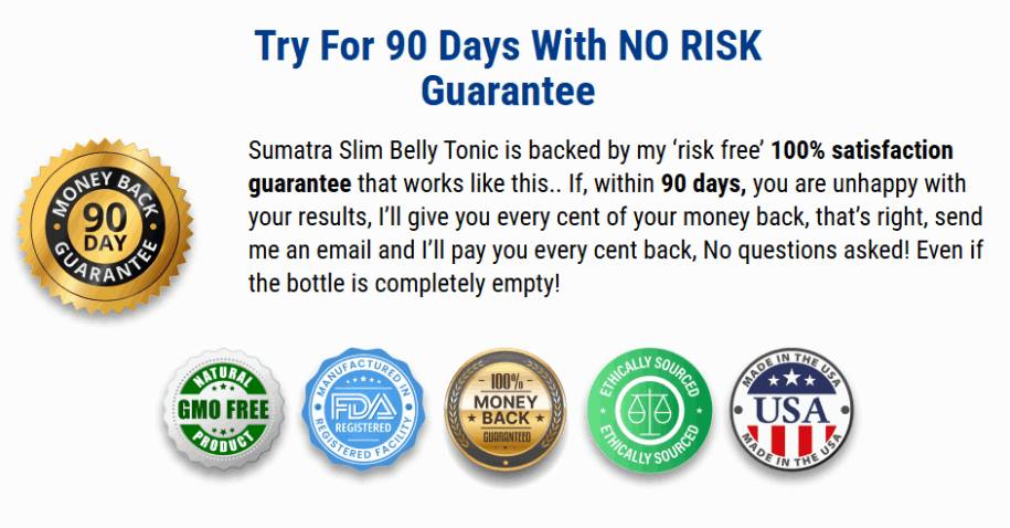 Sumatra Slim Belly Tonic Guarantee & Refund Policy badge